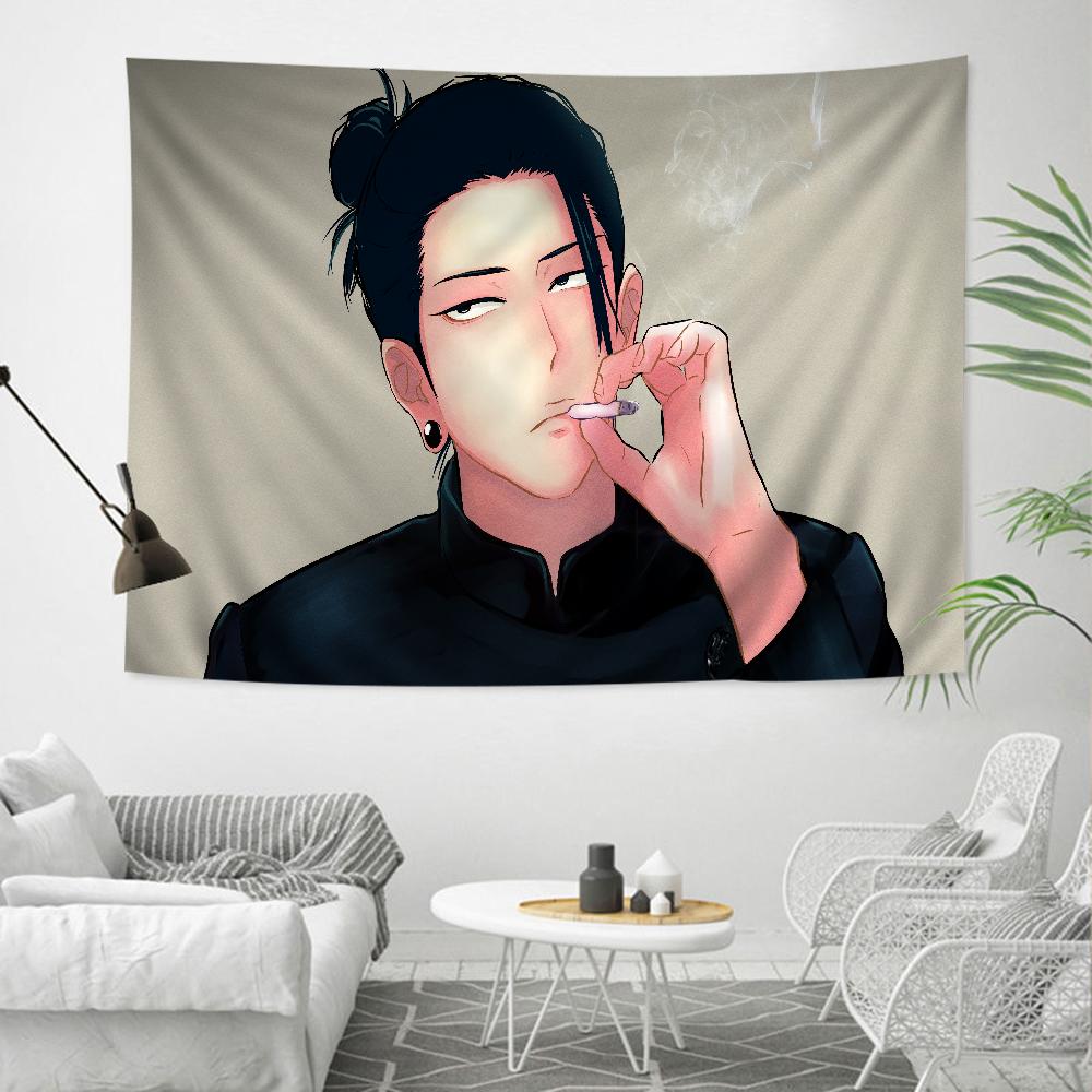 Jujutsu Kaisen Gojo  Geto Tapestry BL Anime Character Print Sky Background Wall Hanging for Otaku Bedroom  Anime Fans Decor