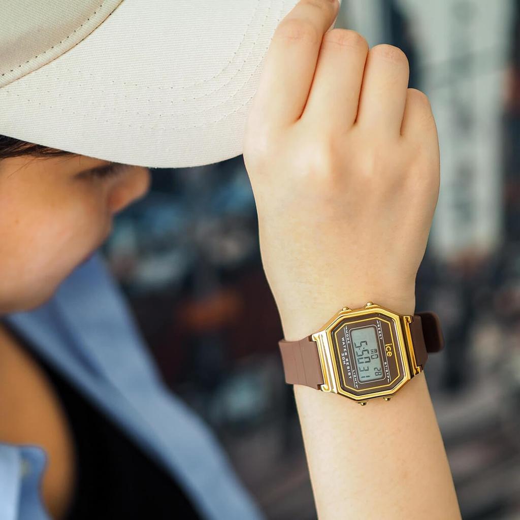 Authorized Distributor Ice Watch Digital Ladies 022065 ICE Digit Brown Cappuccino Small [Ice Watch]