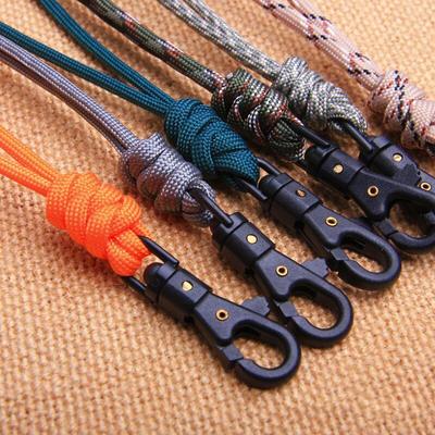 1PC  Keychain Paracord Military Braided Nylon Lanyard With Plastic Buckle High Strength Parachute Cord Camping Equipment Kit