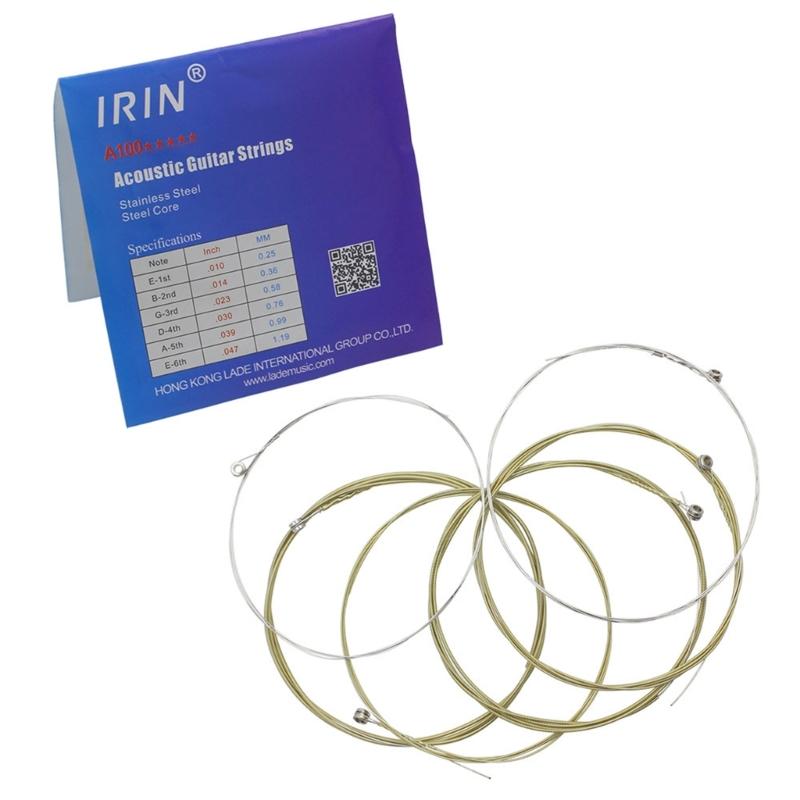 Set of 6 Guitars String Replacements Acoustic Guitar Strings Part Stainless Steel Acoustic Folk Electric Guitar Strings