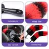 Red-Black Wheel & Tire Cleaning Brush for Cars