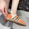 Women's New Autumn Large Size Flat White Shoes Color Matching Retro Versatile Sports And Leisure Shoes