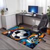 Benutzerdefinierter Fußball-Teppich mit Namen, für Bürostuhl, Wohnzimmer, Schlafzimmer, Küche, Dekor, Geschenke.