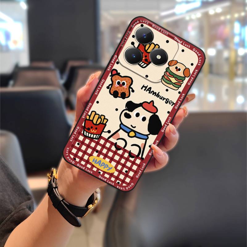 Phone Pouch Durable Phone Case For Realme C63 4G/C61 4G Dirt-resistant Anti-dust Full wrap Shockproof Animals Anti-knock
