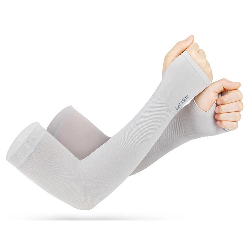 4 Pairs Summer Ice Silk Sun Protection Ice Sleeve Unisex Outdoor Sports Cycling Driving Sun Protection Arm Sleeve серый