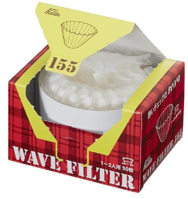 Kalita Coffee Paper Filter Wave Filter for 1 To 2 People 50 Pieces White Stylish Camping Outdoor Coffee Shop Antique Wedding Gift Present Birthday