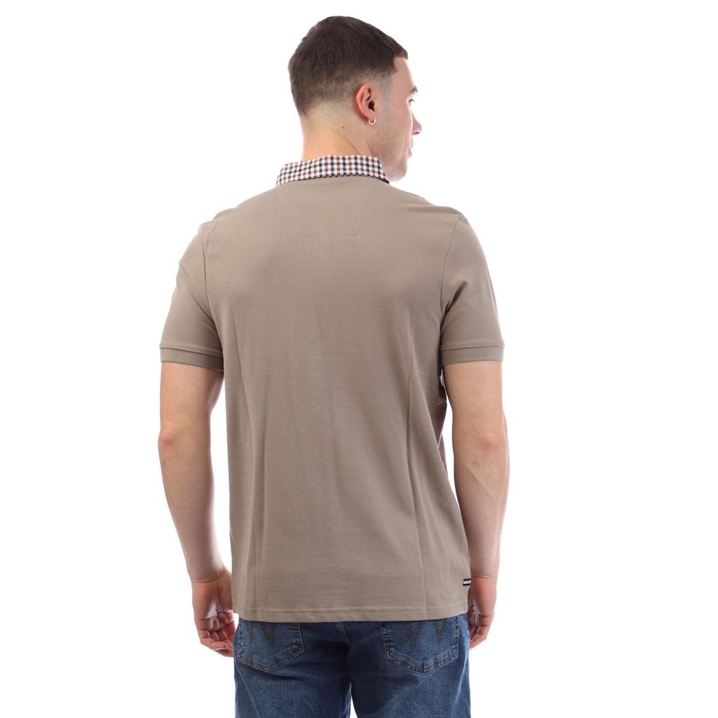 Weekend Offender Mens Nicks Checked Collar Polo Shirt