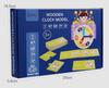 Wooden Clock Time Recognition Puzzle for Kids: Early Education and Math Teaching Aid