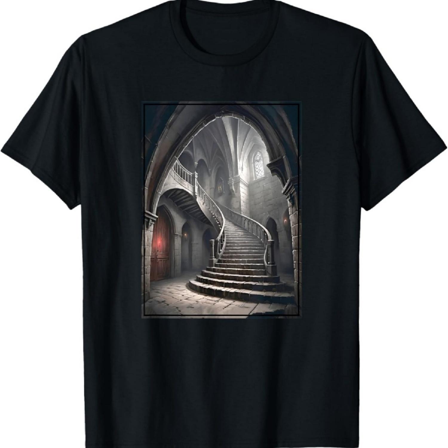 

Dracula s Castle Staircase and Architecture T-Shirt XXXXXL чёрный