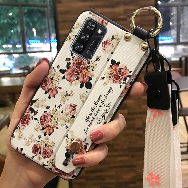 Durable Dirt-resistant Phone Case For Blackview A100 Waterproof Wristband Protective Fashion Design Phone Holder Ring