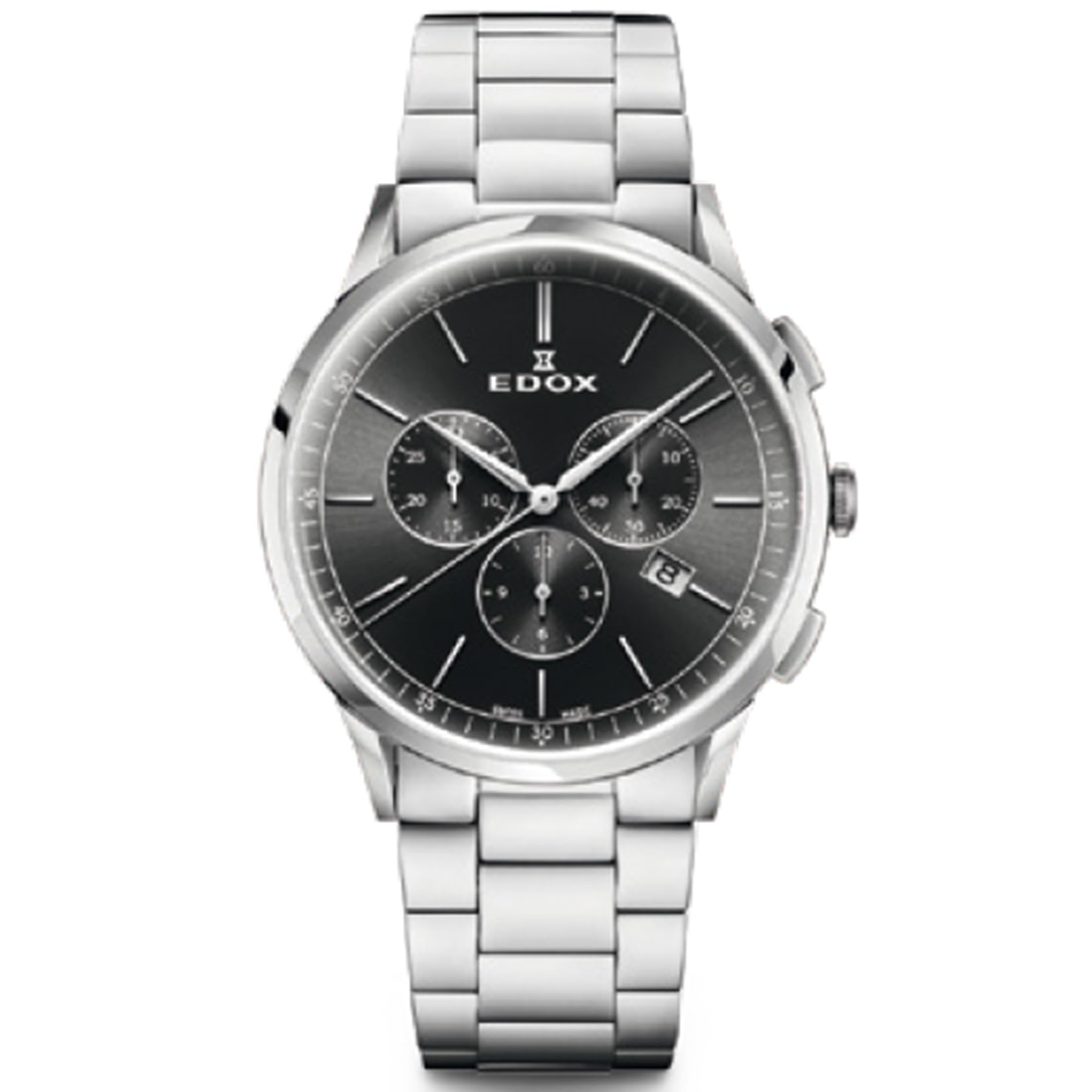 

Edox Casual Watch Les Vauberts Silver 10236-3M-NIN Men s [Used] чорний