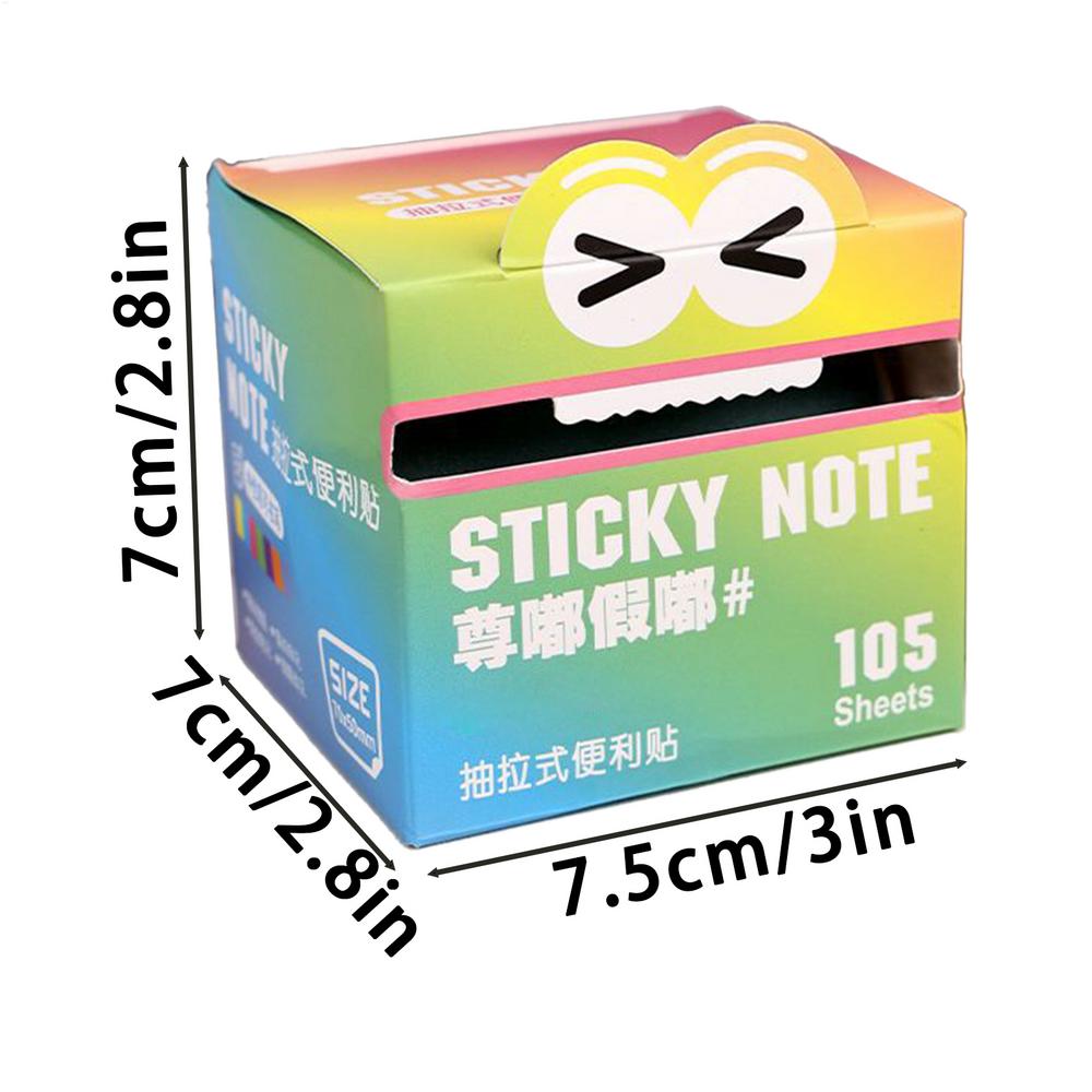 105 Sheets Pull Out Pearlescent Paper Sticky Notes Clear Sticky Notes Pads Self Adhesive Memo Colorful Classroom Note Marking