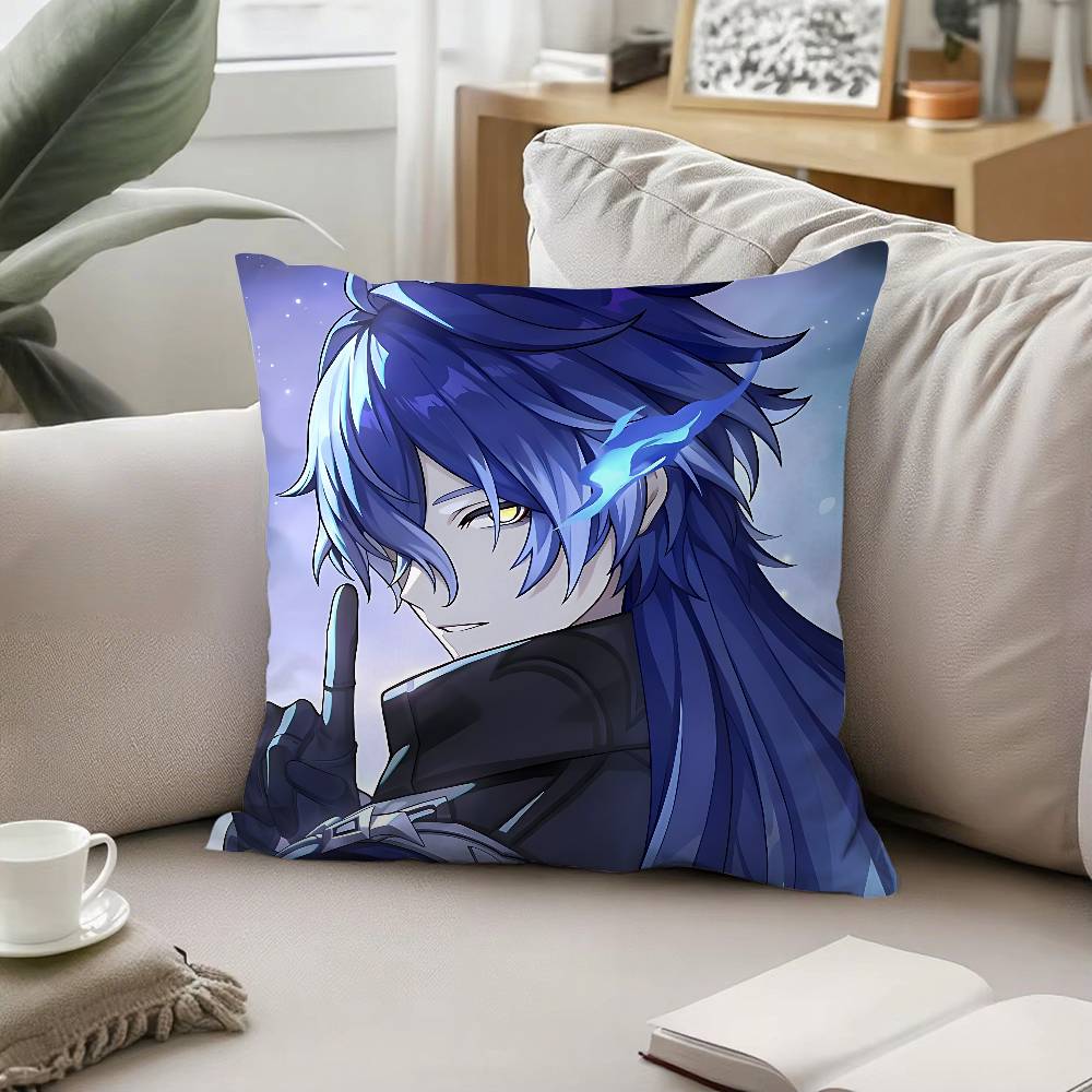 Cute Funny Genshin Impact Flins Throw Pillow Covers Pattern Cushion Cover Suitable For Sofa Bedroom Car Pillow Cover