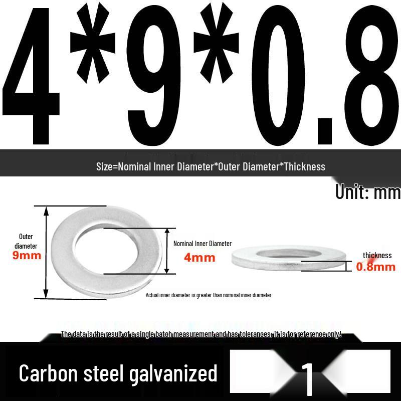 GB97 Galvanized Flat Washer M3-M42 - Full Specifications
