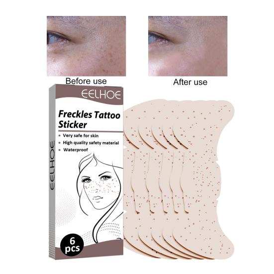 Yousheng 6Pcs/Box Freckles Tattoo Stickers Temporary Decorative Waterproof Face Freckles Tattoo Sticker for Party