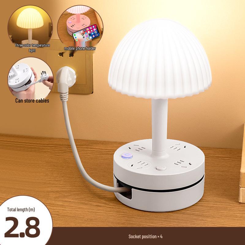 Luxury Glass LED Table Lamp - Eye Protection Night Light for Master Bedroom and Nursery.