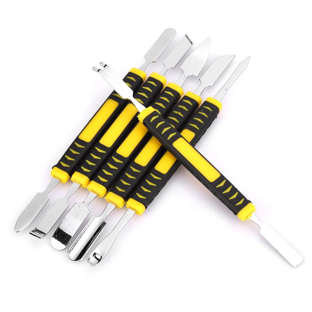 6 In 1 Carbon Steel High Hardness Flat Ends Mobile Phone Pry Bar Removal Opening Tool Knife