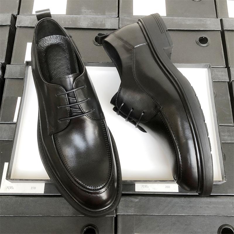 Work Leather Shoes Men'S Business Dress Leather Breathable Casual Suit Groom Wedding Shoes Men'S Leather Shoes Winter