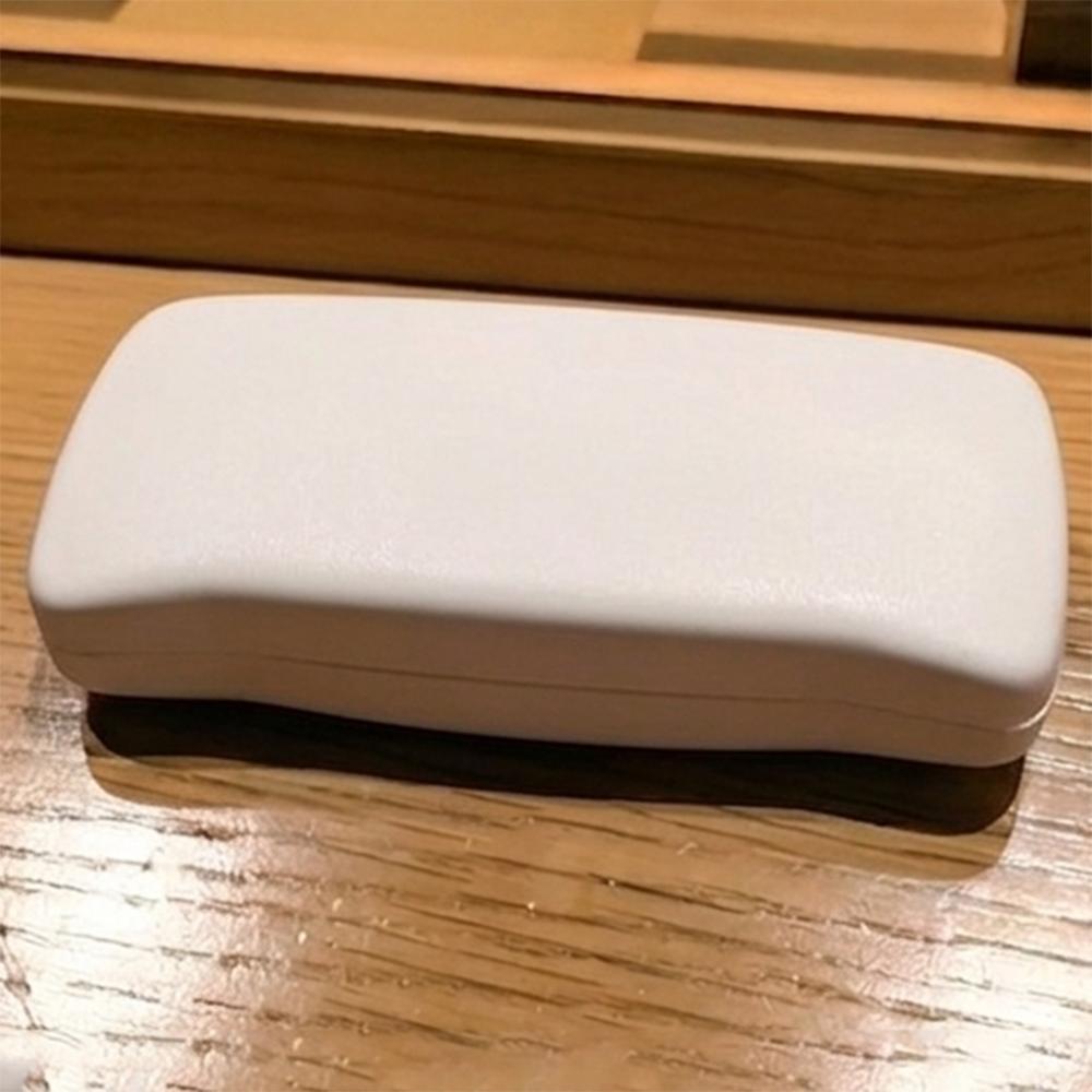 

Hard Glasses Case Fingerprint-Resistant Eyeglasses Case Sunglasses Case Spacious Pu Leather Glasses Box For Travel Daily Use белый