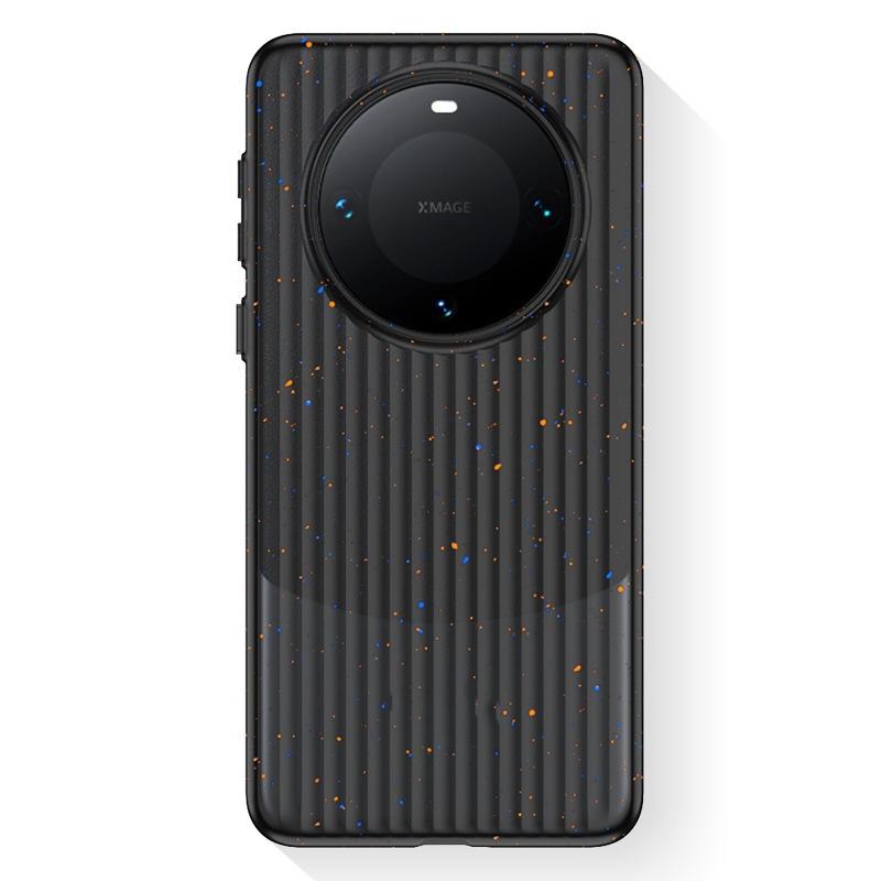 Huawei Mate70 Color-blocking Ink-splashing Phone Case with Matte Corrugated Pattern P70Pro+ Grating Magnetic Suction Protective Case