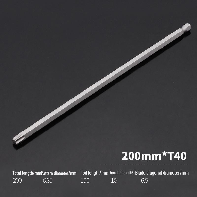 Extended Star Magnetic Screwdriver Bit Set T8/T25/T30/T40 for Electric Screwdrivers and Drills