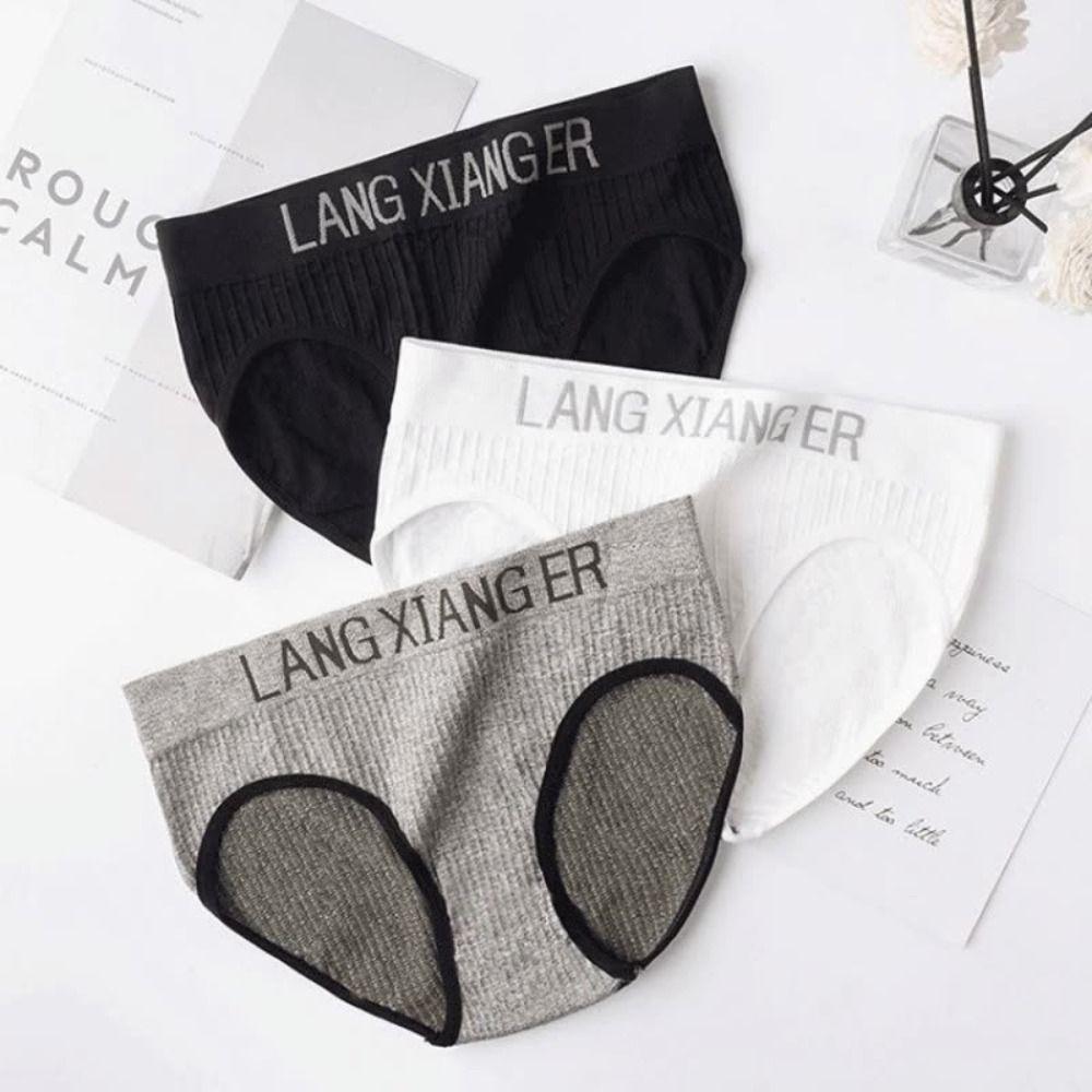 5Pcs Letter Simple Panties Cotton Crotch Underwear for Women Breathable Seamless Underwear Lady