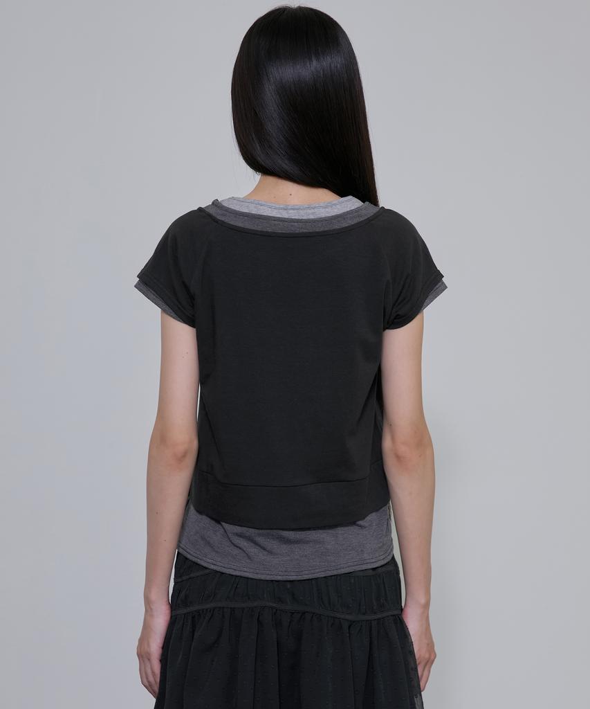 Peulleeoeob 3-Layered Henley T-Shirt (Fl-151_Black)