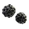 Les Trésors De Lily [M0732] - Black 'Sissi' Designer Earrings (13 Mm)