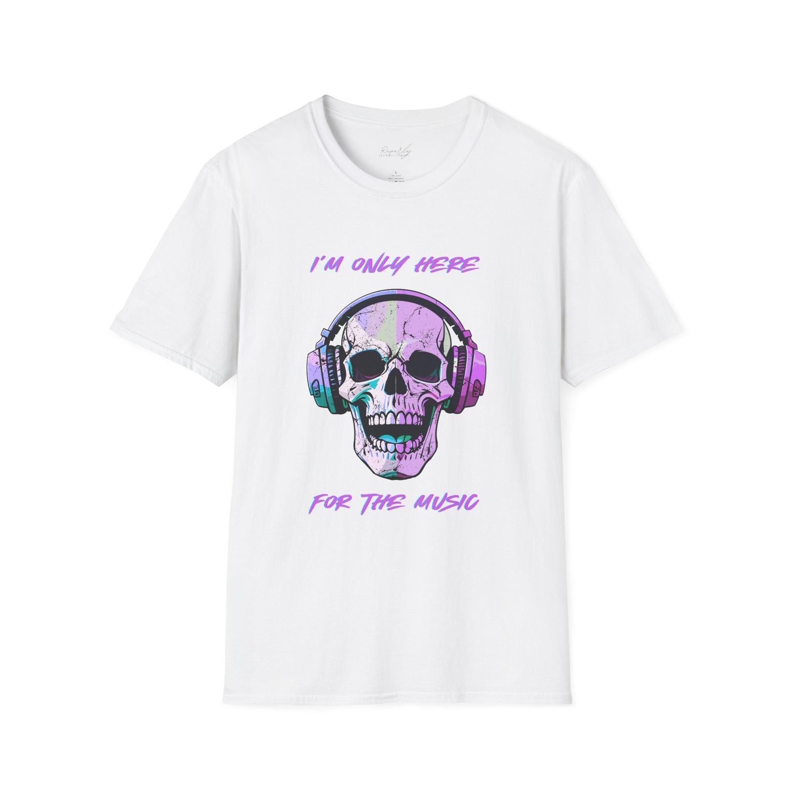 Music Vibes Skull T-Shirt - Perfect for Festivals, Concerts, Parties S разноцветный