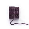 Electroplated Glass Rhinestone Single Row Claw Chain for DIY Costume Accessories