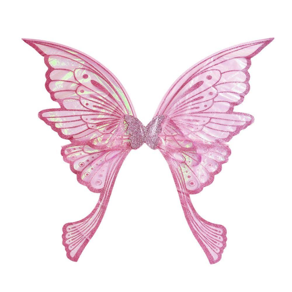 Funkelnde Feenflügel Leichter Verkleidungsflügel Fantasy Schmetterlingskostümflügel für Damen Mädchen