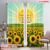 2pcs 2D Flat Printing Drapes Sunflowers Belief Tomorrow Garden Polyester Without Electricity Party Decorations for Room Bedroom