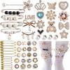 Gold Socks Charm Brooch: Shiny Jewelry Pin and Safety Pin for Sock Accessories