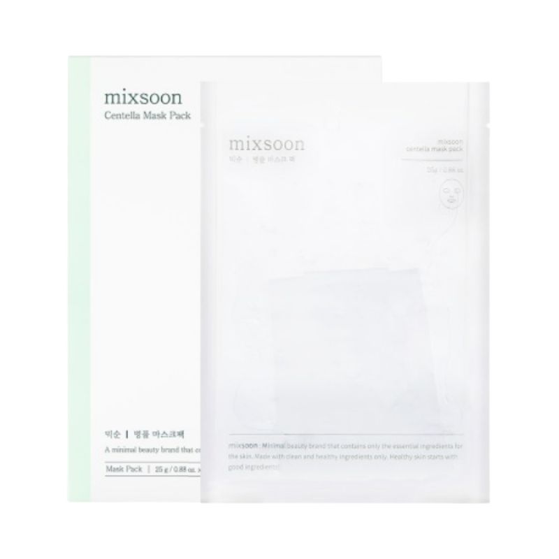 [Mixsoon] Botanical Centella Soothing Facial Sheet Masks (5 Sheets/Pack) 5 sheets per pack