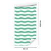 White and Sea Blue Striped Wallpaper for Living Room and Bedroom 50x1000