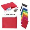 Short Wallet Pouch Bag Mini Purse Coin Bag Card Holder Zipper Waterproof PU Solid with Keyring Handbag Leather Coin Purses