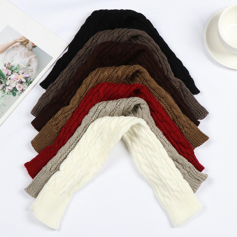 Longueur 50cm Automne Hiver Printemps Bouton Tricot Gants Chauffe-bras Moufles Laine Gants Longs