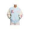 Adidas Originals Trefoil X Melting Sadness Chinese New Year Rabbit Logo Cartoon Patch Single-Breasted Baseball Jacket Unisex Outerwear Ice-Blue HY7248