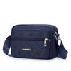 Women's Daily Casual Nylon Cross-Body Shoulder Bag with Multi-Layer Zipper
