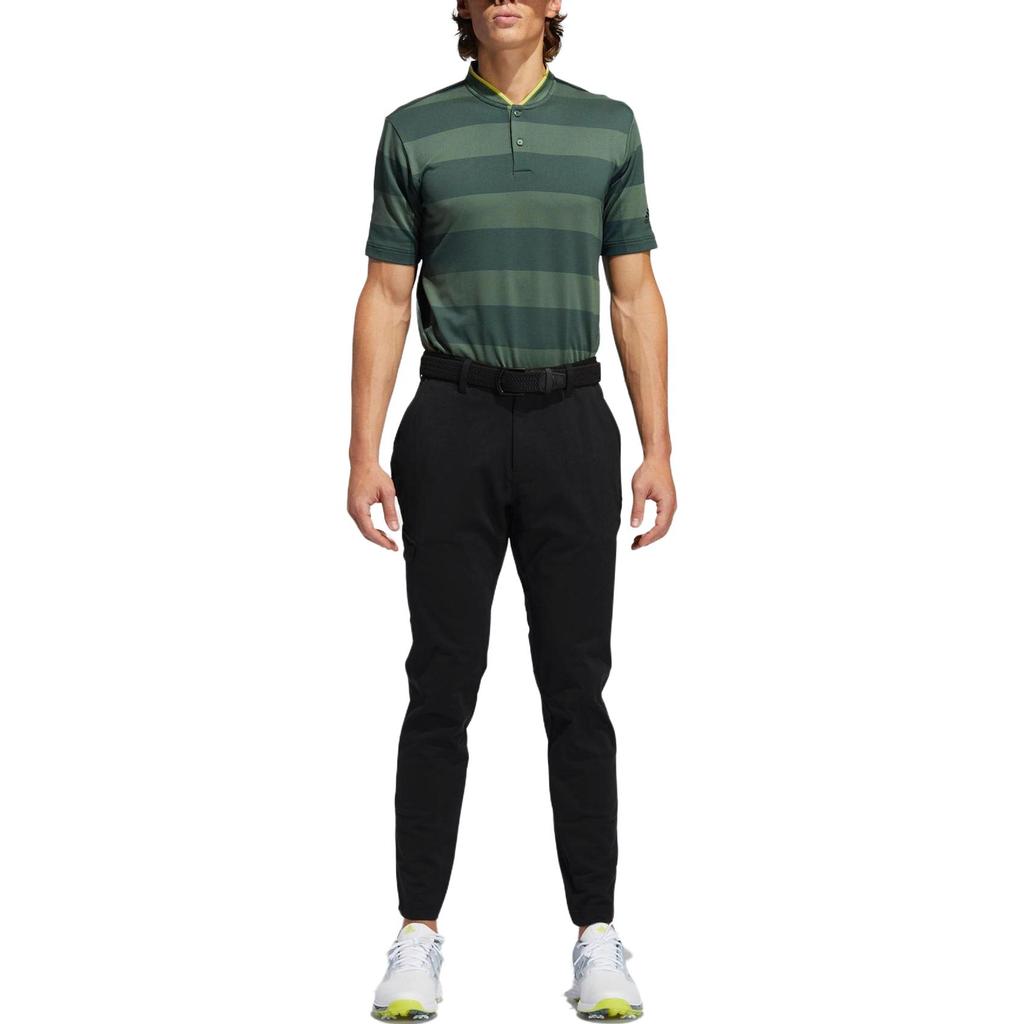 Adidas Striped Logo Print Straight-Cut Short Sleeve T-Shirt Men Tops Green GL4640