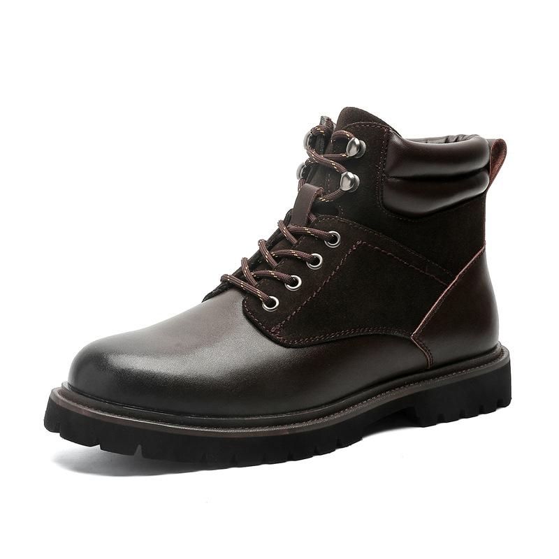 Mode England Stil Herren Freizeit Wüstenstiefel schwarz braun Original Lederschuhe Cowboy Work Boots mit Werkzeug Cool Plateau Knöchel Botas