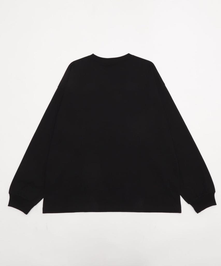 WEGO VISION Bear Long Sleeve Size Gift Men's Custom-Made One-Point T-Shirt, M, Black, Streetwear, Fall/Winter Clothing,