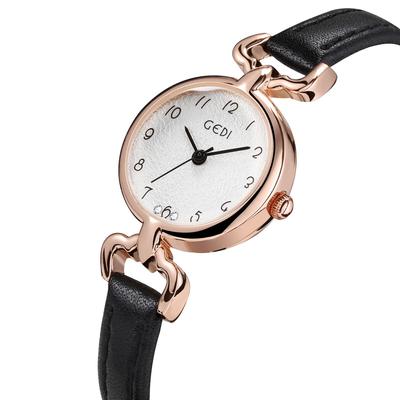 Watch Korean Version Niche Women's Watch Simple Spark Patterned Dial Leather Strap Waterproof Ladies Fashion Quartz Wristwatches
