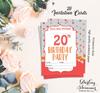 Darling Souvenir White Birthday Invitation Card Printable Elegant Fill or Write In Blank Party Invites 28 Pcs 5 X 7