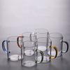 Transparent Glass Cup With Handle Water Tea Milk Coffee Mug Durable Beer Wine Juice Drinks Cup Glass Drinkware