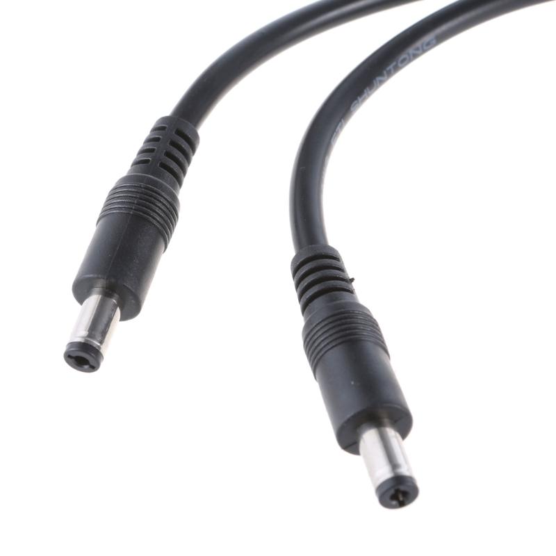 DC5521/DC5525 Power Cable 5.5x2.5mm/5.5x2.1mm Connector Wire Line 1 To 2 Y Splitter Cord for Security Cameras Fan