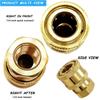 Stainless Steel + Brass Pressure Washer Jetter Nozzle 1/4'' Quick Connect Rusti-Resistant Drain Cleaning Nozzle Tips Kit