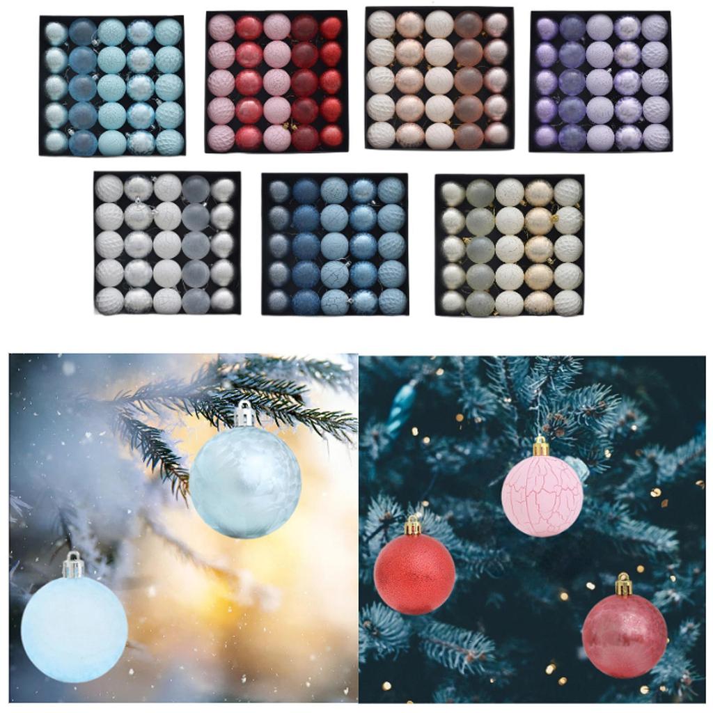 25x Hanging Balls Christmas Tree Decorations Balls Shatterproof DIY Christmas Ball Ornaments for Party Home Tree Decorations