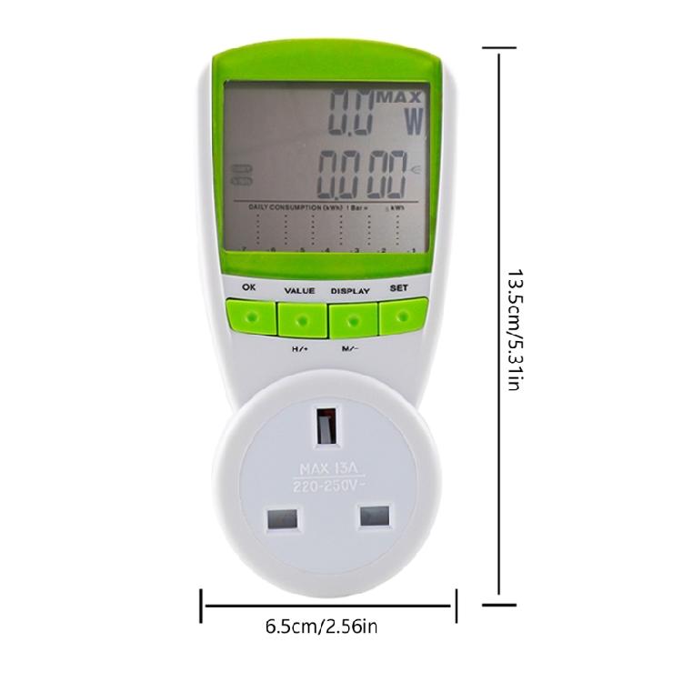 Upgrade LCD Display Power Meter Plug, Power Consumption Monitors Energy Voltage Electricity Usage Monitors