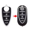 Carcasă cheie telecomandă auto cu 3 butoane, tastatură din cauciuc pentru Alfa Romeo 156/159 /mito/giulietta/gt/4c